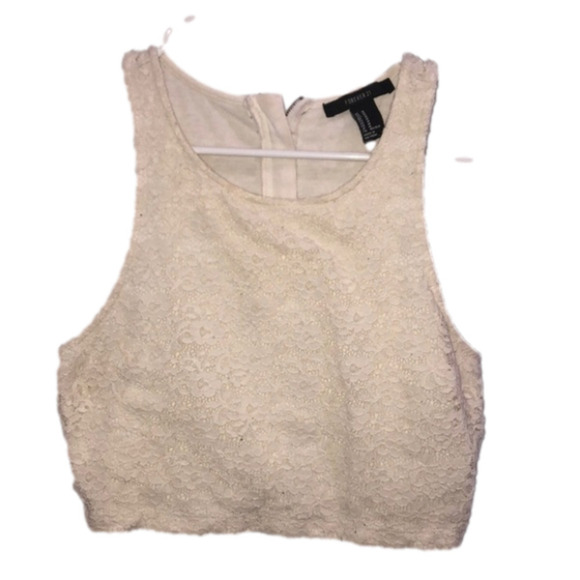 𝅺5 for $10 ladies Forever 21 crop lace tank Size M - Picture 1 of 2